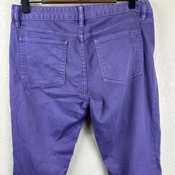 Tory‎ Burch Purple Jeans Women 29 Crop Alexa Cropped Preppy - Picture 6 of 15